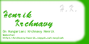 henrik krchnavy business card